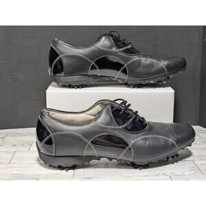 FootJoy FJ LoPro Collection 97092 Women's Golf Shoe Black Size 8.5 Lace-Up EUC